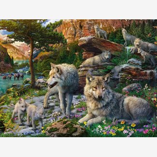1500 bitar - Wolves in spring