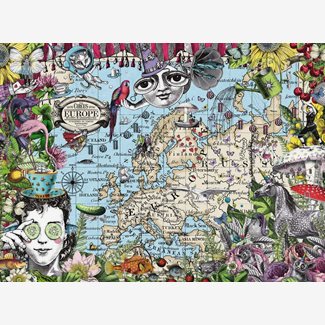 500 bitar - European map, Quirky circus