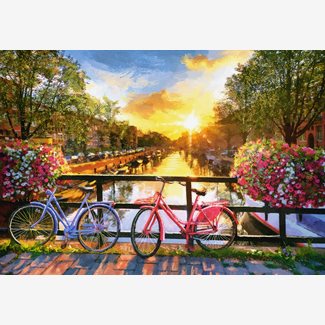1000 bitar - Picturesque Amsterdam with Bicycles