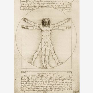 1000 bitar - Leonardo Da Vinci, The Vitruvian Man