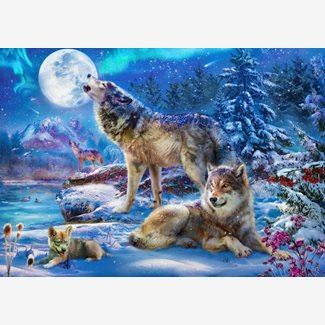 1500 bitar - Winter Wolf Family