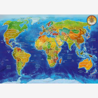 1000 bitar - World Geo-political map
