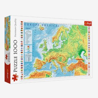 1000 bitar - Europe physical map