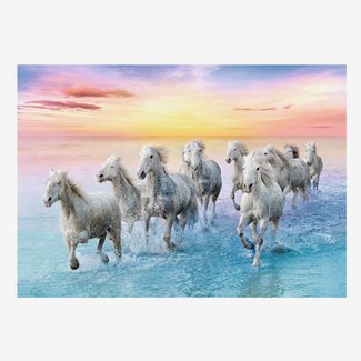 500 bitar - Galloping white horses