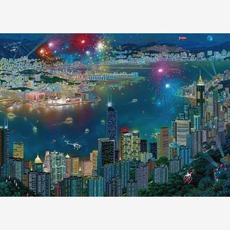 1000 bitar - Alexander Chen, Fireworks over Hong Kong