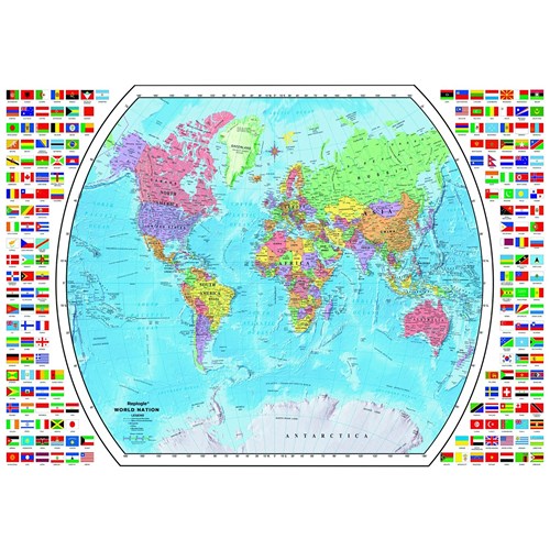 1000 bitar - Världskarta