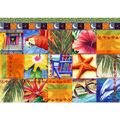 1500 bitar - Tropical Quilt Mosaic