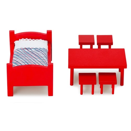 Möbelset, Säng & bord