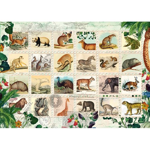 1000 bitar - Wildlife stamp collection