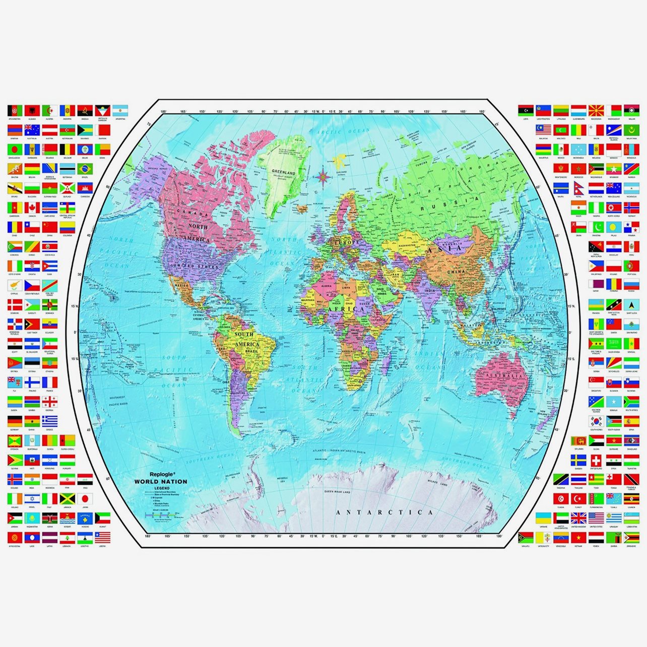 Simbadusa - 1000 bitar - Världskarta