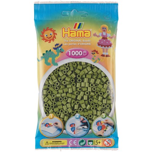 Pärlor Hama midi nr 84, 1000 st, olivgrön