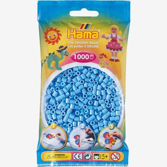 Pärlor Hama midi nr 46, 1000 st, blå pastel