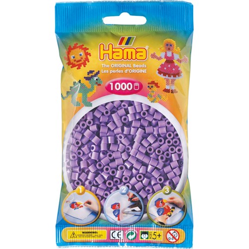 Pärlor Hama midi nr 45, 1000 st, lila pastel