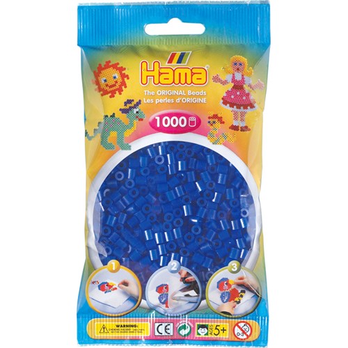 Pärlor Hama midi nr 36, 1000 st, blå neon