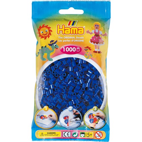 Pärlor Hama midi nr 08, 1000 st, klarblå