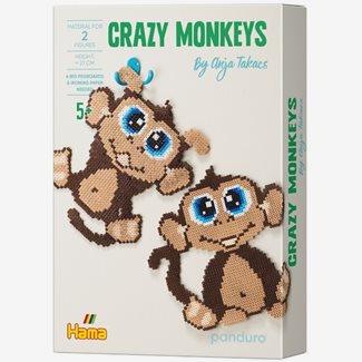 Pärlask midi 6000 st, Crazy Monkeys by Anja Takacs