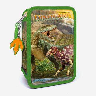 Pennfodral Dinosaurier dubbelt med innehåll