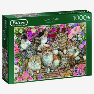 1000 bitar - Floral Cats