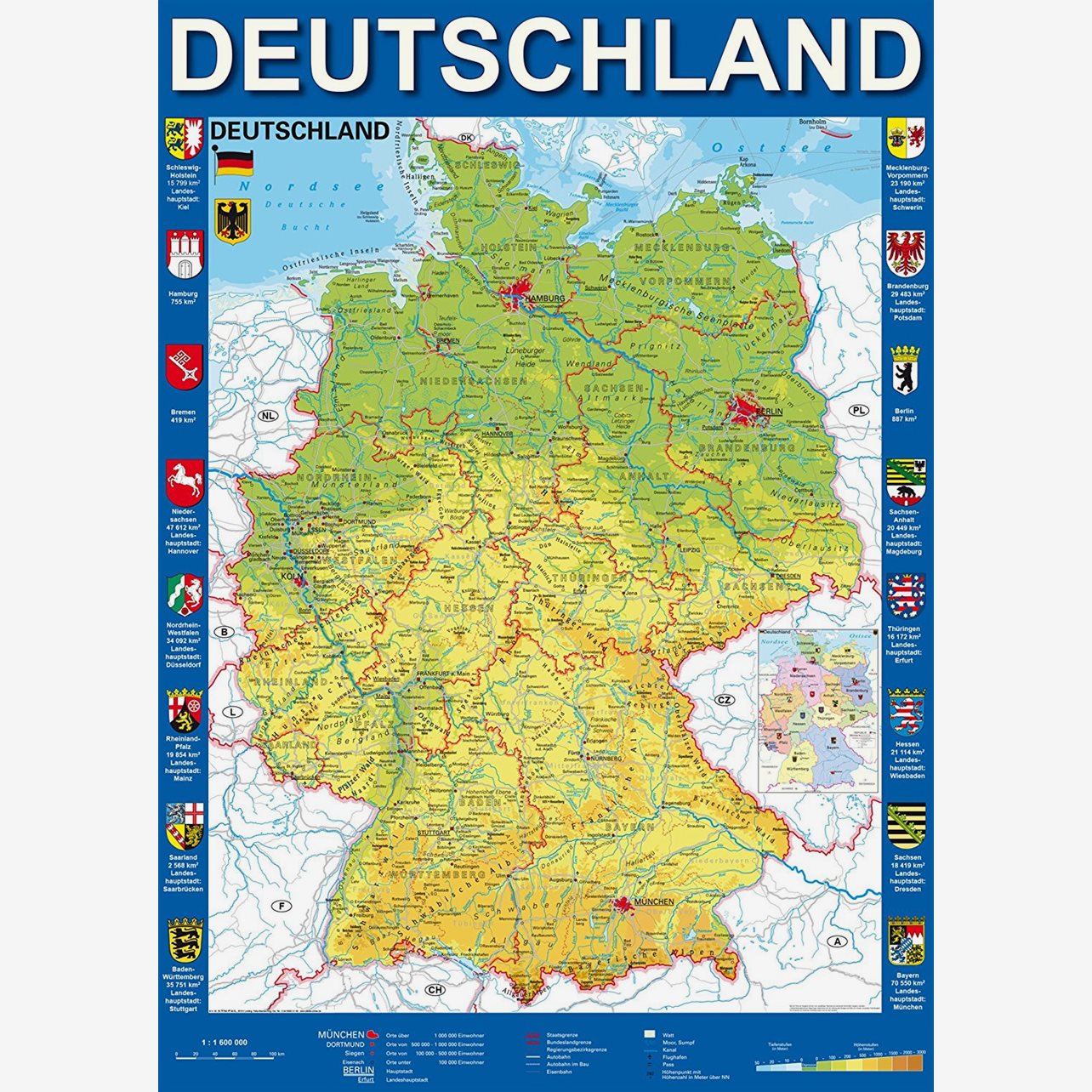 Simbadusa - 1000 bitar - Karta Tyskland