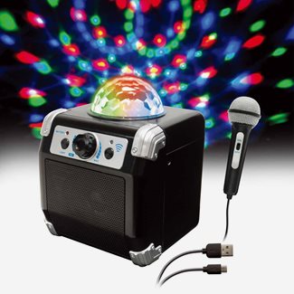 Karaoke maskin med disco lampa